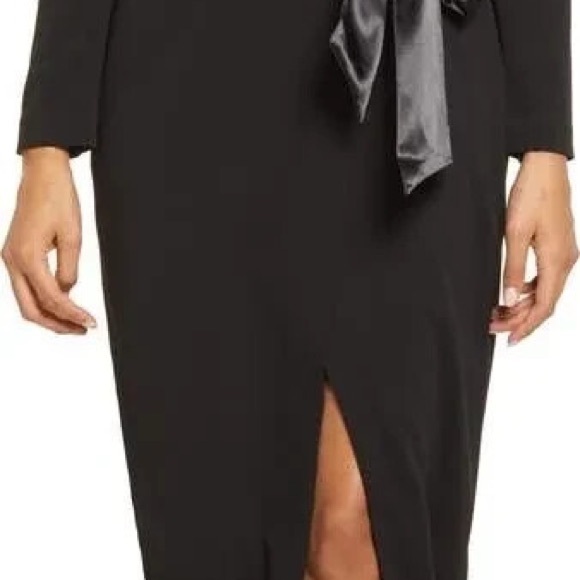 Nordstrom Eliza J Long Sleeve Tuxedo Maxi Gown Black Tie size 14 NWT - Picture 5 of 14